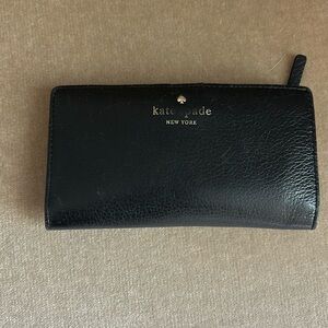 Kate Spade black leather wallet